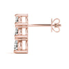 Round Three Stone Diamond Earrings DiamondStatus