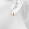 Round Three Stone Diamond Earrings DiamondStatus