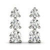 Round Three Stone Diamond Earrings DiamondStatus