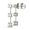 Round Three Stone Diamond Drop Earrings DiamondStatus