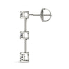 Round Three Stone Diamond Drop Earrings DiamondStatus
