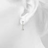 Round Three Stone Diamond Drop Earrings DiamondStatus