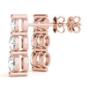 Round Three Stone Diamond Drop Earrings DiamondStatus