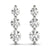 Round Three Stone Diamond Drop Earrings