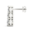 Round Three Stone Diamond Drop Earrings DiamondStatus