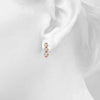 Round Three Stone Diamond Drop Earrings DiamondStatus