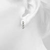 Round Three Stone Diamond Drop Earrings DiamondStatus