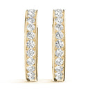 Round Diamond Hoop Earrings