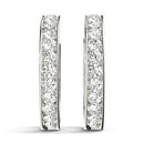 Round Diamond Hoop Earrings