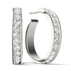 Round Diamond Hoop Earrings DiamondStatus