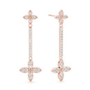 Floral Diamond Drop Earrings DiamondStatus
