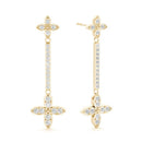 Floral Diamond Drop Earrings DiamondStatus