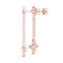 Floral Diamond Drop Earrings DiamondStatus