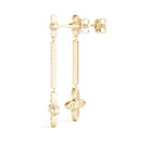 Floral Diamond Drop Earrings DiamondStatus