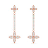Floral Diamond Drop Earrings DiamondStatus