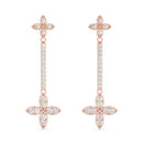 Floral Diamond Drop Earrings DiamondStatus