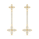 Floral Diamond Drop Earrings DiamondStatus