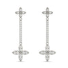 Floral Diamond Drop Earrings DiamondStatus