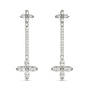 Floral Diamond Drop Earrings DiamondStatus