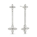 Floral Diamond Drop Earrings DiamondStatus