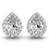 Pear Halo Diamond Earrings DiamondStatus