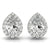 Pear Halo Diamond Earrings