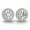 Round Halo Diamond Earrings DiamondStatus