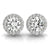 Round Halo Diamond Earrings