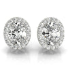 Oval Halo Diamond Earrings DiamondStatus