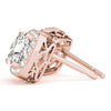 Cushion Halo Diamond Earrings Rose Gold 0.75CT DiamondStatus