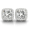 Cushion Halo Diamond Earrings DiamondStatus