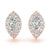 Marquise Halo Diamond Earrings