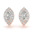 Marquise Halo Diamond Earrings