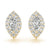 Marquise Halo Diamond Earrings