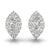 Marquise Halo Diamond Earrings
