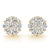 Round Cluster Diamond Stud Earrings