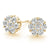 Round Cluster Diamond Stud Earrings
