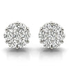 Round Cluster Diamond Stud Earrings DiamondStatus