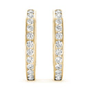 Round Diamond Hoop Earrings