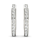 Round Diamond Hoop Earrings