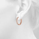 Round Diamond Hoop Earrings DiamondStatus