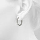 Round Diamond Hoop Earrings