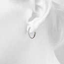 Round Diamond Hoop Earrings