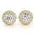 Round Halo Diamond Earrings