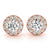 Round Halo Diamond Earrings
