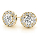 Round Halo Diamond Earrings