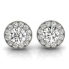 Round Halo Diamond Earrings DiamondStatus