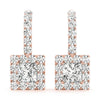 Princess Halo Drop Diamond Earrings DiamondStatus