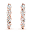 Twisted Pavé Diamond Hoop Earrings