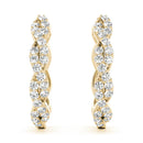 Twisted Pavé Diamond Hoop Earrings